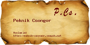 Peknik Csongor névjegykártya