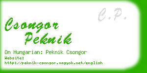 csongor peknik business card